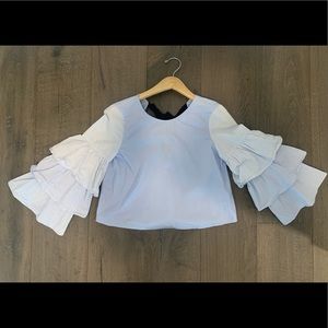 Blouse with Ruffled Sleeves